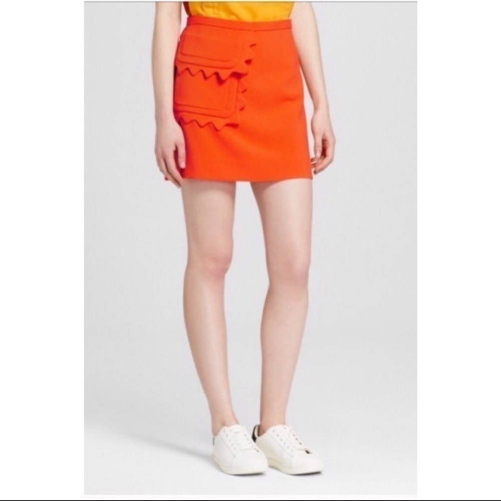 31- Victoria Beckham for Target Orange Scallop Skirt
